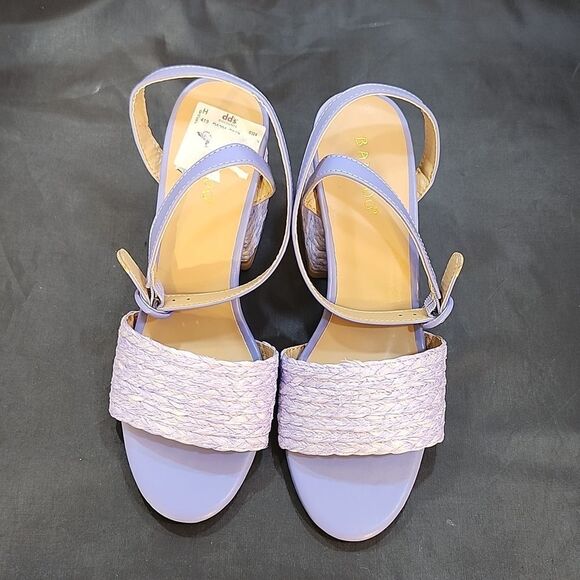 BRAND NEW BAMBOO MADDY-02 RAFFIA BLOCK HEEL BRAIDED STRAP SANDAL - Picture 2 of 16